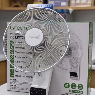 Quạt treo tường GreenX WF-D30GX động cơ DC siêu êm
